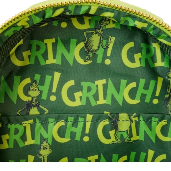 Loungefly Green Grinch Backpack - Picture 3 of 4